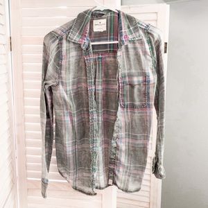 American Eagle Plaid Top